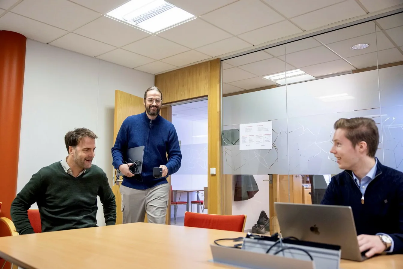 Didrik Lysvoll (CEO), Stian Broen (CTO) og Tormod Moldestad (Styreleder)